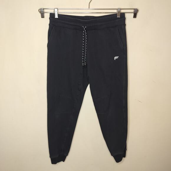 Fabletics Jogger Sweat Pants Black Drawstring - Picture 1 of 7